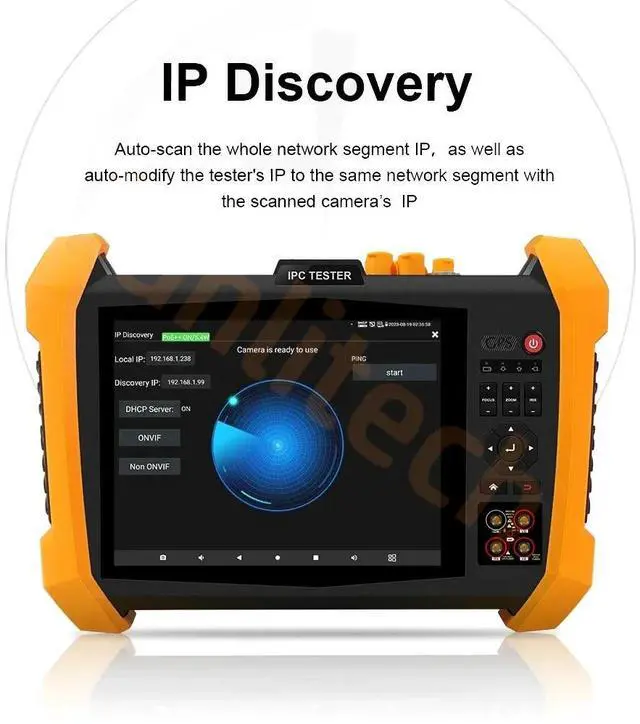 Alt view image 5 of 7 - CCTV Tester 8MP IP Camera Tester 8" Display AHD CVI TVI CVBS VGA HDMI Test IPC-H20-MOVTADHSEF