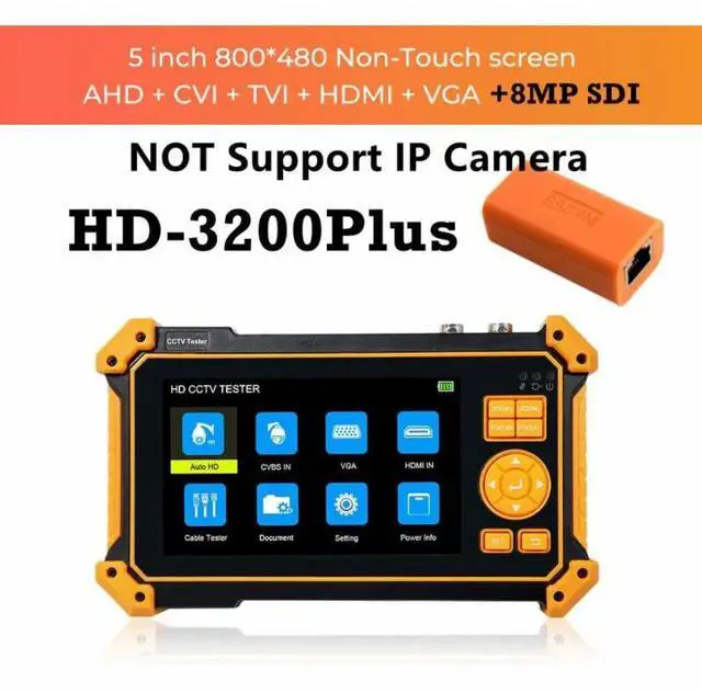Main image of CCTV Tester 8MP CVI TVI AHD SDI CVBS Camera PTZ Controller Tester 5 Inch Monitor HD-3200