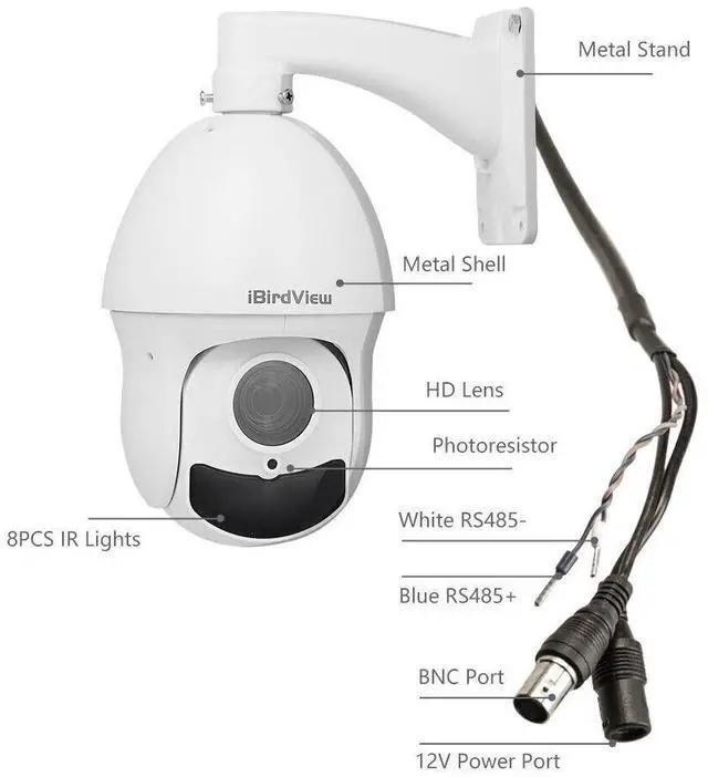 Alt view image 4 of 7 - CCTV Camera 2MP HD SO NY307 4-in-1 TVI/AHD/CVI/CVBS Security Dome Camera Outdoor