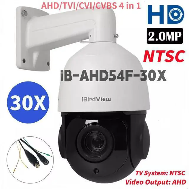 Main image of PTZ Speed Dome IR Camera 4.5 '' 30X ZOOM NTSC AHD 1080P 2MP Night IP66