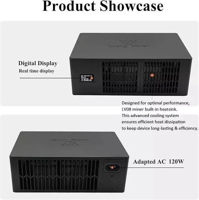 Alt view image 6 of 7 - Lucky Miner LV08 4TH/s 120W Bitcoin Miner Lottery Miner Comes with Power Supply