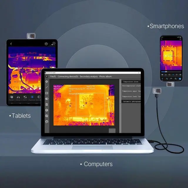 Alt view image 4 of 7 - Thermal Master P2 15X Zoom Thermal Imager Heat Detection Imaging Camera Android