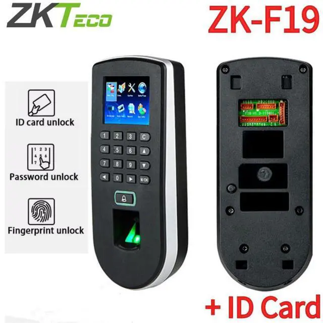 Main image of Zkteco F19 TCP/IP Fingerprint Time Attendance Access Control System ID/IC/WIFI/ADMS Card