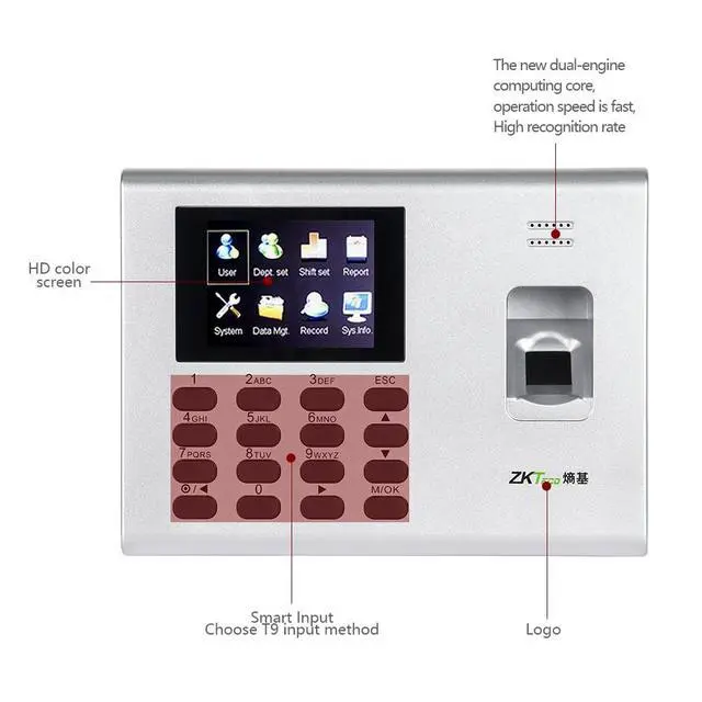 Alt view image 6 of 7 - ZKteco K40 Access Control ID/IC USB Clock Biometric Fingerprint Time Attendance