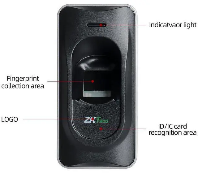 Alt view image 6 of 7 - ZKteco FR1200 inbio160 F18 Access Control Fingerprint Exit Reader With IC/ID Card