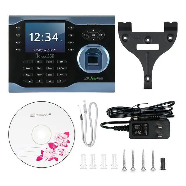 Alt view image 7 of 7 - ZKTeco iClock360 TCP/IP Biometric Fingerprint Time Attendance System Time Clock