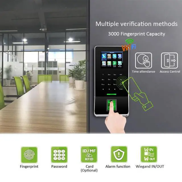 Alt view image 5 of 7 - ZKTeco F22 WiFi Biometric Fingerprint Time Attendance Access Control Terminal