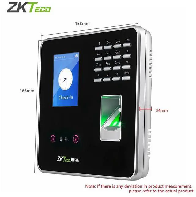 Alt view image 5 of 7 - ZKTeco ZK3969 TCP/IP Face Fingerprint Recognition Time Attendance Time Clock Hot