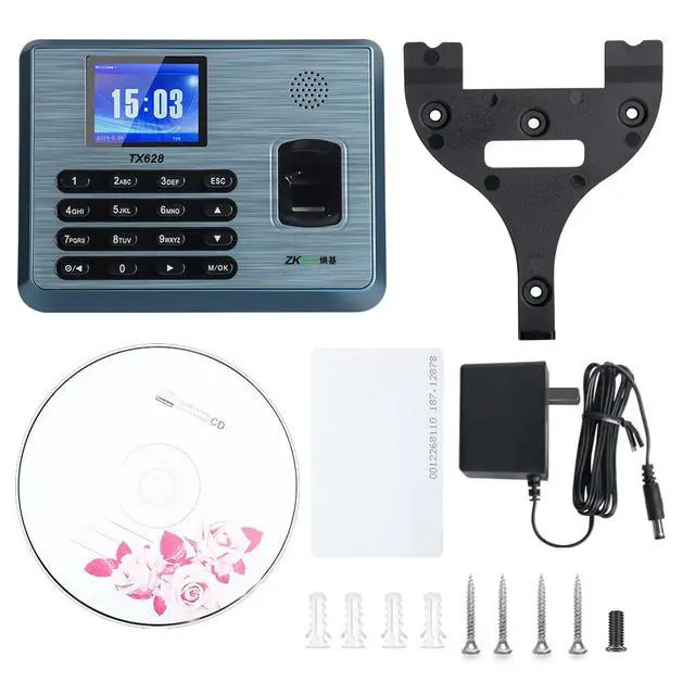 Alt view image 7 of 7 - ZKteco TX628 TCP/IP Fingerprint 125K Card Time Attendance Fingerprint Time Clock TX628+ID Card