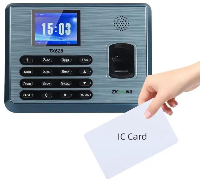 Main image of ZKTeco TX628 ID/IC/WiFi/ADMS Fingerprint Time Attendance Terminal Access Control TX628 + IC Card