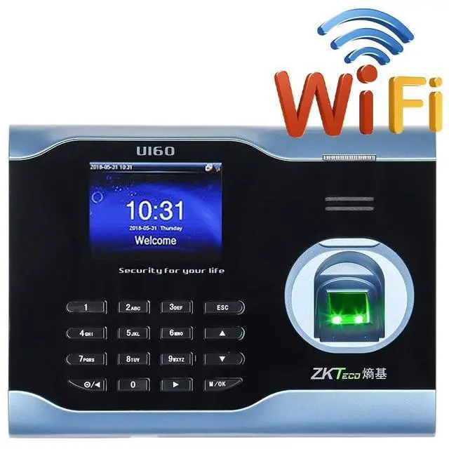 Main image of ZKTeco U160 ID/IC Biometric Fingerprint Time Clock WIFI TCP/IP Attendance System