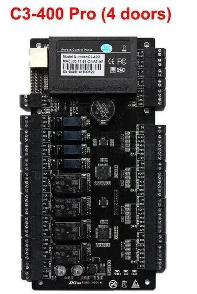 Main image of ZKTeco C3-100/200/400 Pro 1/2/4 Door Access Control Panel Board Push Protocol C3-400 Pro