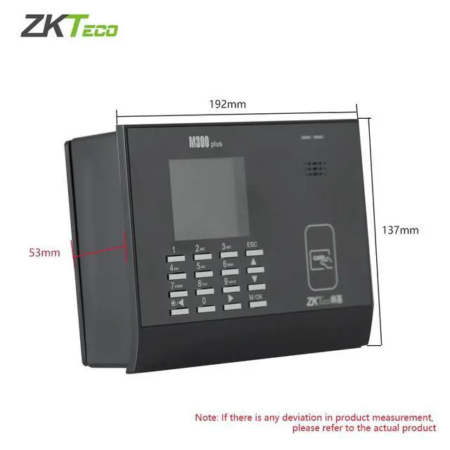 Alt view image 5 of 7 - ZKteco M300Plus ID/IC Time Attendance Punch Card System Biometric Time Clock