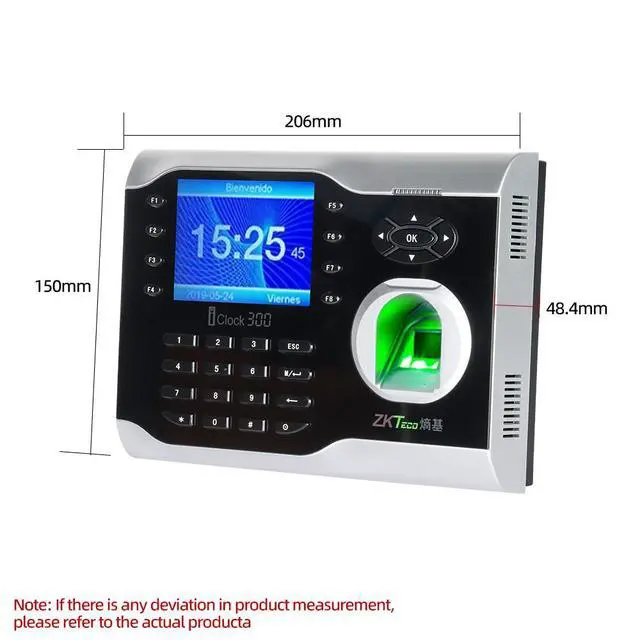 Alt view image 4 of 6 - ZKTeco iClock300 TCP/IP Biometric Fingerprint Time Clock Attendance System-