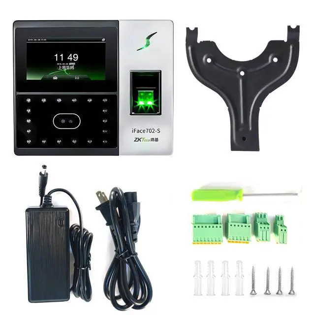 Alt view image 5 of 7 - ZKTeco iFace702-S Face Biometric Fingerprint Time Clock Time Attendance Terminal