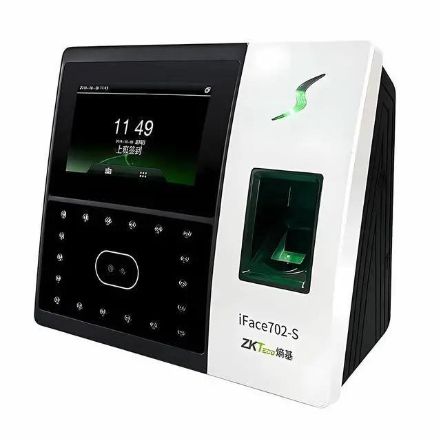 Alt view image 2 of 7 - ZKTeco iFace702-S TCP/IP Facial Fingerprint Recognition Attendance Machine-