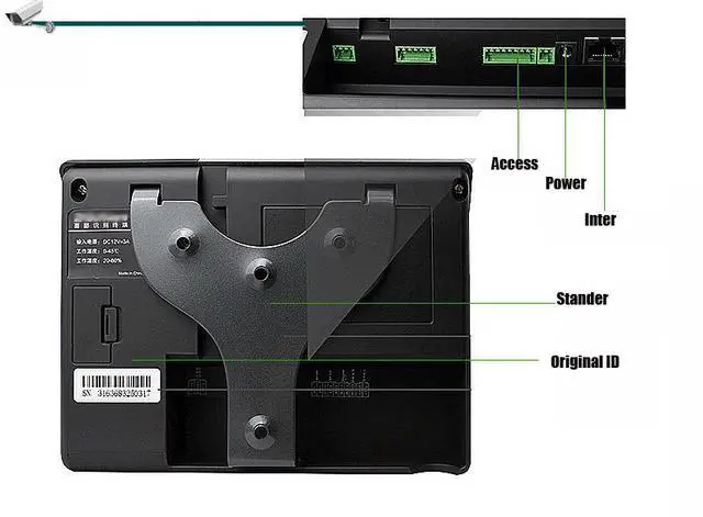 Alt view image 6 of 7 - ZKTeco iFace301 TCP/IP-Gesichts-Türzugangskontrollsystem und Zeiterfassung