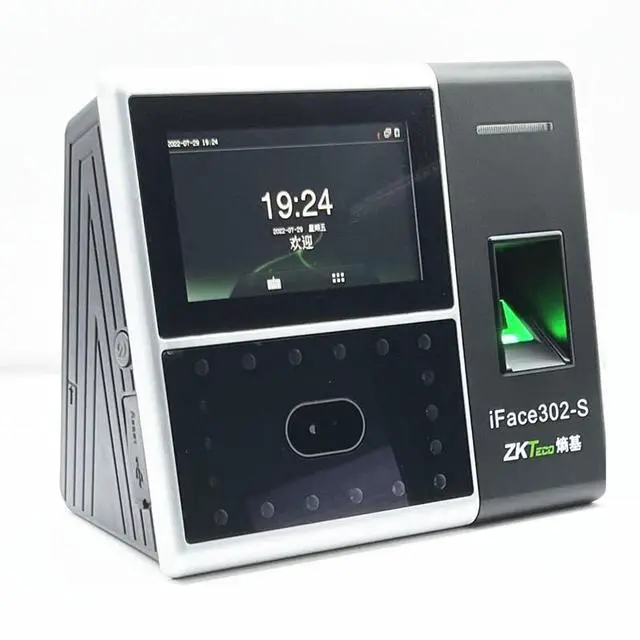 Alt view image 2 of 6 - ZKTeco iFace302-S Face Fingerprint Time Clock Attendance Access Control iFace302-S+ID
