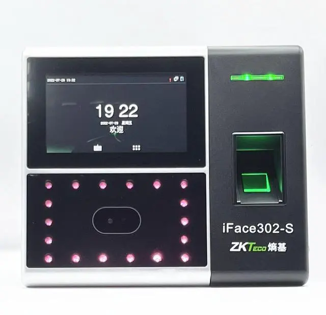 Alt view image 3 of 6 - ZKTeco iFace302-S Face Fingerprint Time Clock Attendance Access Control iFace302-S+ID