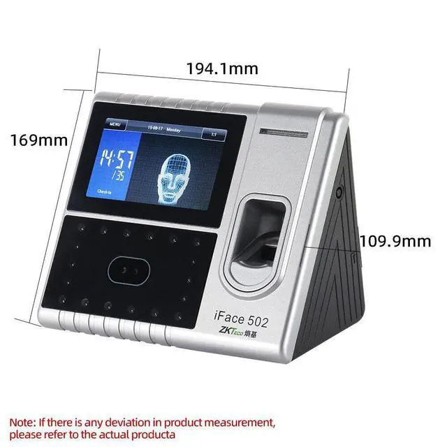 Alt view image 5 of 7 - ZKTeco Iface502 TCP/IP RFID Fingerprint Face Recognition Time Attendance Access