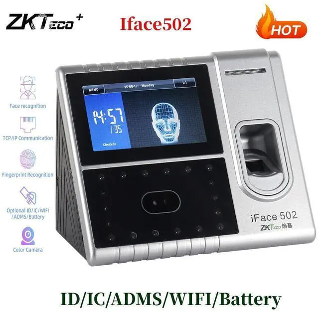 Main image of ZKTeco iface502 TCP/IP Facial Fingerprint Biometric Access Control 4.3" Screen-