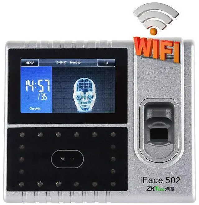 Main image of ZKTeco iFace502 Time Attendance Machine Fingerprint Face Recognition Time Clock iFace502+WIFI