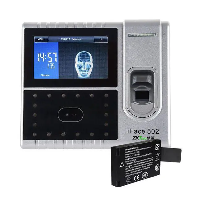 Main image of ZKTeco iFace502 Time Attendance Machine Fingerprint Face Recognition Time Clock iFace502+Battery