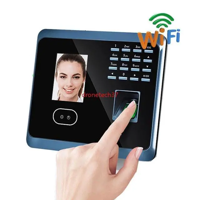 Alt view image 3 of 6 - ZKTeco UF100Plus-S Fingerprint Time Biometric Clock in Machine for Employees UF100Plus-S Standard-WIFI Blue