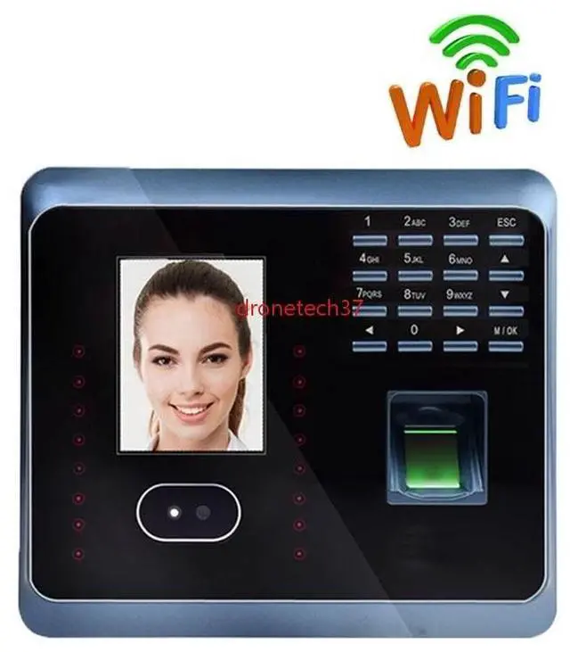 Main image of ZKteco UF100Plus-S WiFi TCP/IP Face Fingerprint Access Attendance Time Clock New UF100Plus-S Standard-WIFI Blue