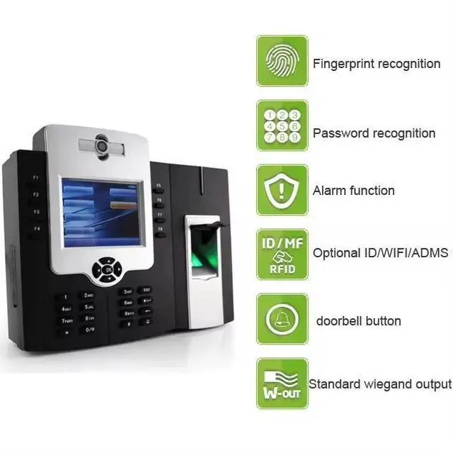 Alt view image 2 of 7 - ZKTeco iClock880 3.5" TFT Fingerprint Time Attendance& Access Control w/ Camera