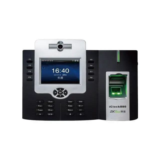 Alt view image 4 of 7 - ZKTeco iClock880 3.5'' inch TCP/IP Biometric Employee Time Attendance Machine