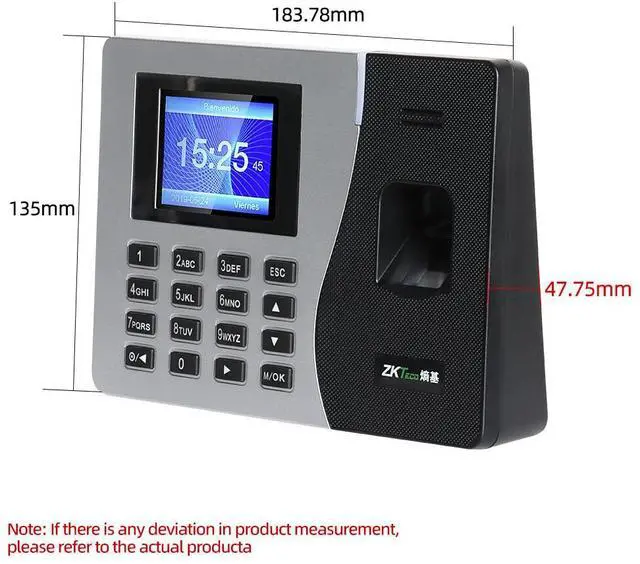 Alt view image 5 of 7 - ZKTeco K14 Biometric Fingerprint and RFID Time Clock Attendance-