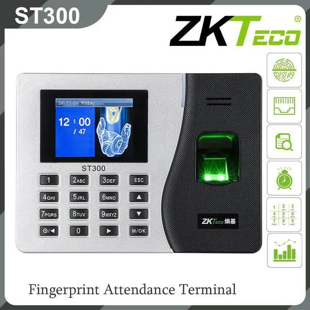 Alt view image 2 of 7 - Zkteco ST300 SSR TCP/IP IC/ID Fingerprint Time Attendance Terminal 2.8 Inch TFT