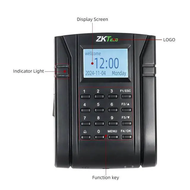 Alt view image 6 of 7 - ZKTeco SC203 TCP/IP Time Clock Attendance ID/IC Card Door Lock Control Systems