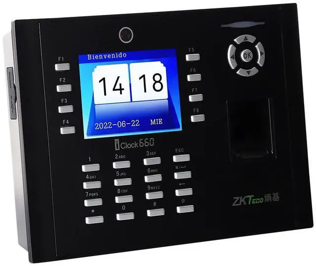 Alt view image 3 of 7 - ZKTeco iClock660 Biometric Fingerprint Employee Time Attendance Machine Control iClock660+WIFI