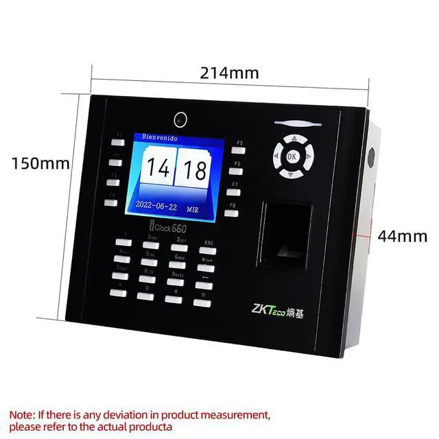 Alt view image 4 of 7 - ZKTeco iclock660 ID/IC/WiFi/ADMS Fingerprint Time Attendance Access Control-