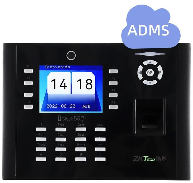 Main image of ZKteco iClock660 3.5" TCP/IP Fingerprint Time Attendance Terminal Access Control iClock660+ADMS