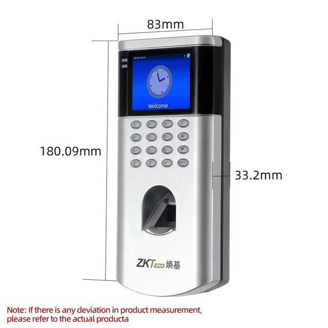 Alt view image 5 of 7 - ZKTeco OF260 Fingerprint Time and Attendance Machine Card Employee Time Clock