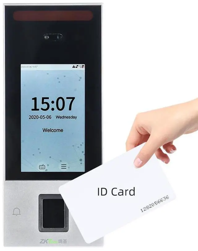 Main image of ZKTeco nFace128 Fingerprint Facial Recognition Doorbell Time Attendance Control nFace128+ID