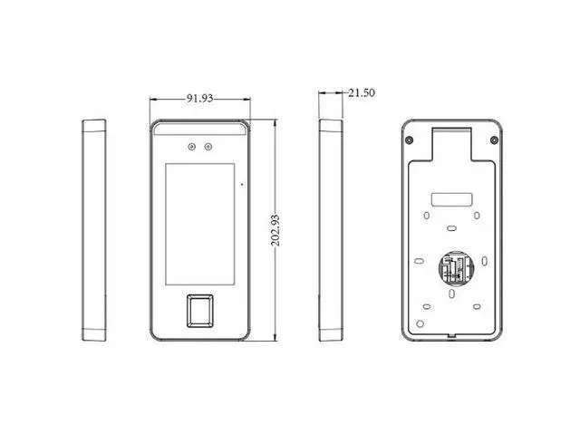 Alt view image 6 of 7 - ZKteco XFace620 Palmprint Face Recognition Time Attendance Machine Control