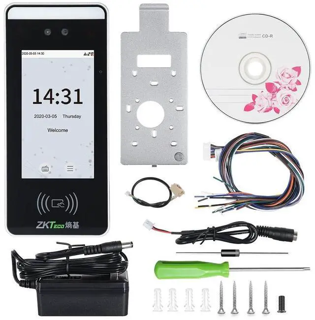 Alt view image 7 of 7 - ZKTeco xFace60 ID/ IC/ WiFi/ ADMS Facial Recognition Door Access Control System xFace60+ID
