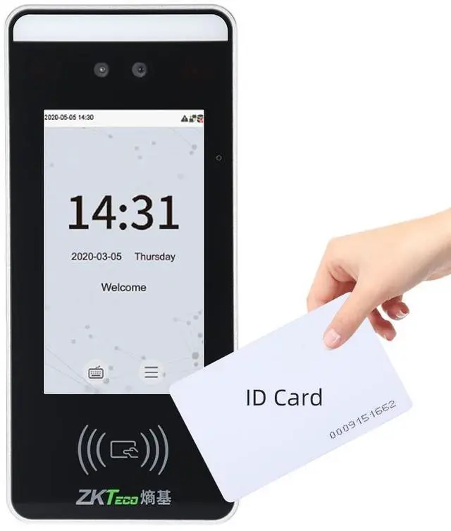 Main image of ZKTeco xFace60 ID/ IC/ WiFi/ ADMS Facial Recognition Door Access Control System xFace60+ID