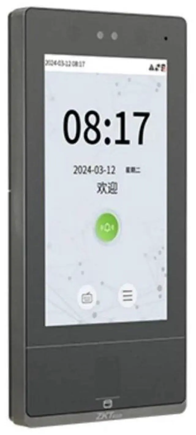 Alt view image 5 of 6 - ZKteco zFace1702 TCP/IP Fingerprint Facial Recognition Time Attendance System