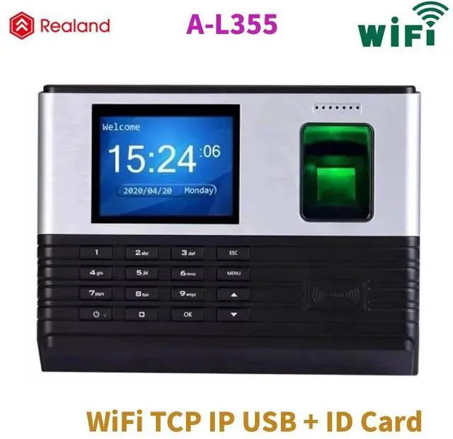 Main image of Realand A-L355 TCP/IP 2.8Inch TFT LCD WIFI+ID Card Fingerprint Time Attendance