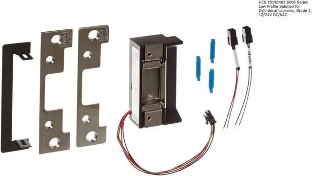 Alt view image 2 of 4 - HES 10190403 5000 Series Low Profile Solution for Cylindrical Locksets, Grade 1, 12/24V DC/VAC