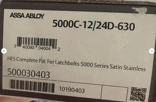 Alt view image 3 of 4 - HES 10190403 5000 Series Low Profile Solution for Cylindrical Locksets, Grade 1, 12/24V DC/VAC