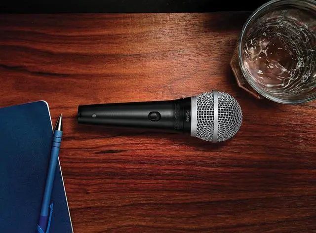 Alt view image 4 of 4 - VT Dynamic Microphone - Handheld Mic for Vocals with Cardioid Pick-up Pattern, Discrete On/Off Switch, 3-pin XLR Connector, 15' XLR-to-QTR Cable, Stand Adapter and Zipper Pouch