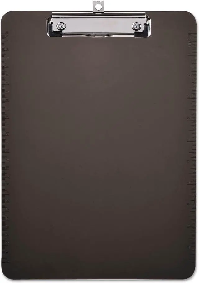 Alt view image 4 of 4 - Universal 40311 Plastic Clipboard With Low Profile Clip, 1/2 Inch Cap, 8 1/2 X 11, Translucent Black