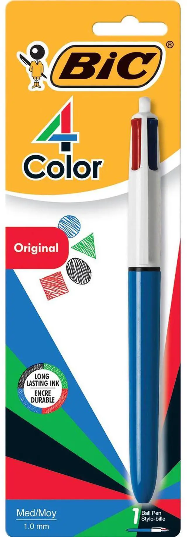 Alt view image 15 of 17 - BIC MMXP11C 4-Color Retractable Pen Fine, Medium Pen Point Type - Multi, Black, Red, Green Ink - 1 Pack