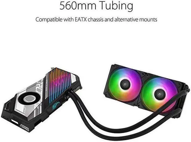 Alt view image 6 of 6 - ASUS ROG Strix LC NVIDIA GeForce RTX 3090 Ti OC Edition Gaming Graphics Card (PCIe 4.0, 24GB GDDR6X, HDMI 2.1, 240mm Radiator, 600mm Tubing, GPU Tweak) ROG-STRIX-LC-RTX3090TI-O24G-GAMING